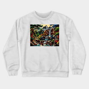 Waterfall In Japan Crewneck Sweatshirt